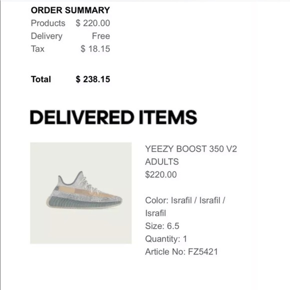 Yeezy Boost Israfil size 6.5 mens - Picture 8 of 8